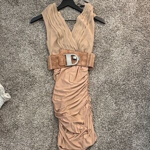 bebe Tan Dress with Belt